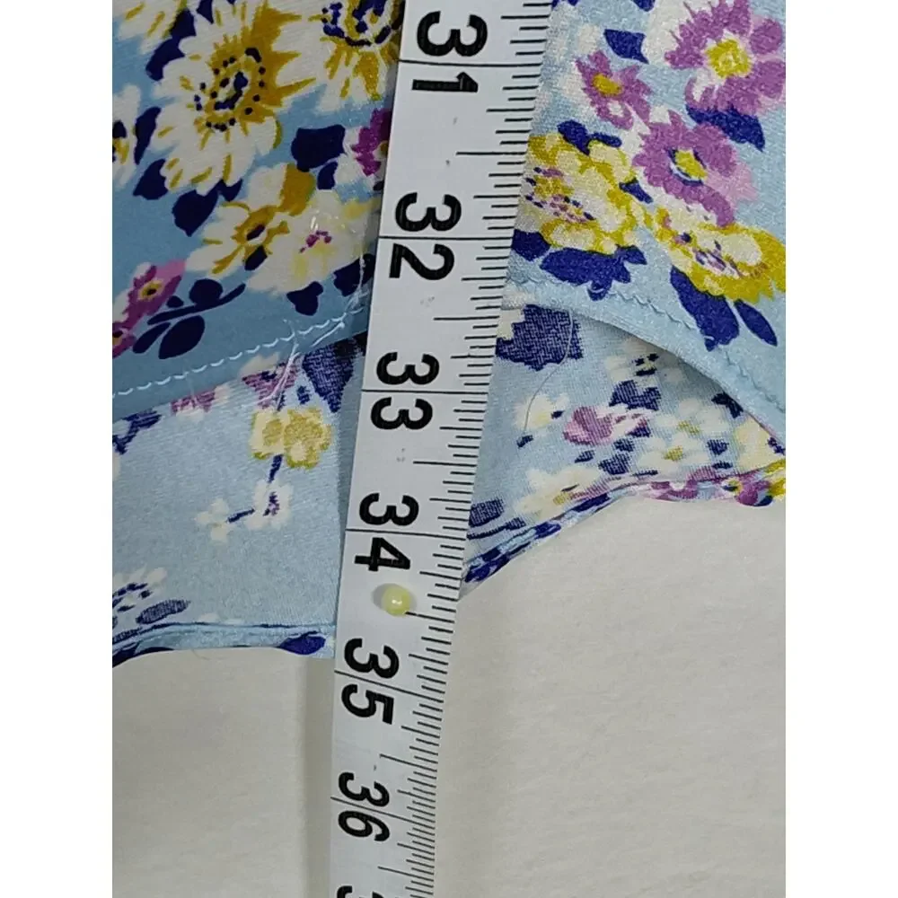 Zara Blue Short Floral Dress Women Size M
